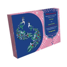 Wedding Announcement Gift Box Premium Silver 6 S + 1 L Compartment